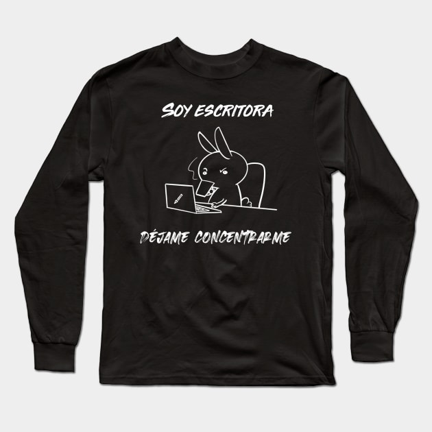 soy escritora. Déjame concentrarme Long Sleeve T-Shirt by Nikoleart